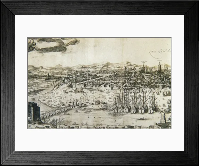 Framed Print : Sevilla in 1617. Detail. Engraving. UNITED KINGDOM Framed Print : Sevilla in 1617. Detail. Engraving. UNITED KINGDOM