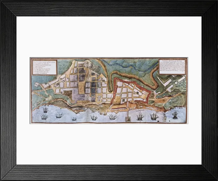 Framed Print : Brazil (17th c. ). Salvador of Bahia. The city Framed Print : Brazil (17th c. ). Salvador of Bahia. The city