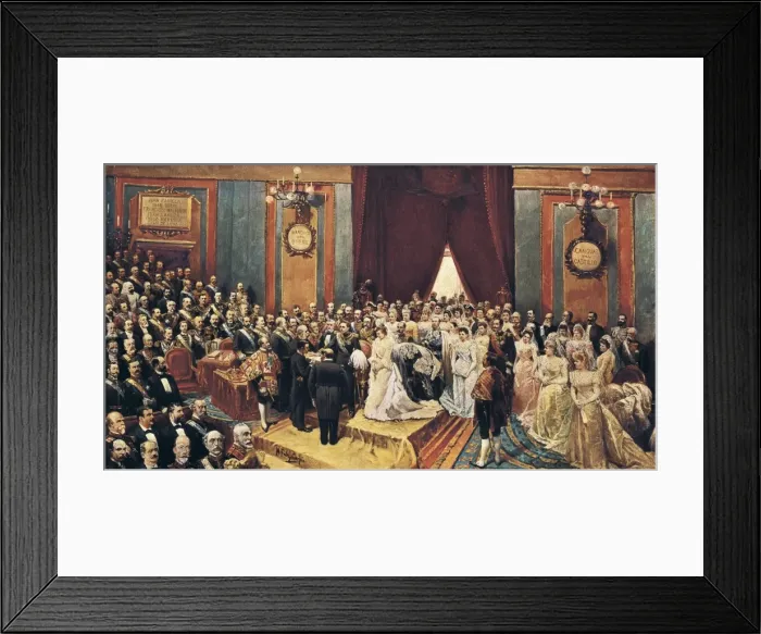Framed Print : Spain (1902). Alfonso XIII, together with Mar Framed Print : Spain (1902). Alfonso XIII, together with Mar