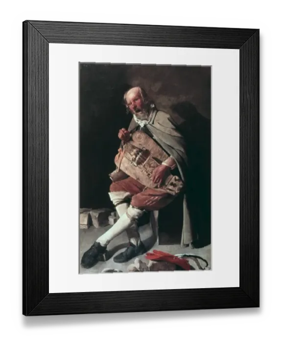 Framed Print : LA TOUR, Georges de (1593-1652). The Vielle Player Framed Print : LA TOUR, Georges de (1593-1652). The Vielle Player