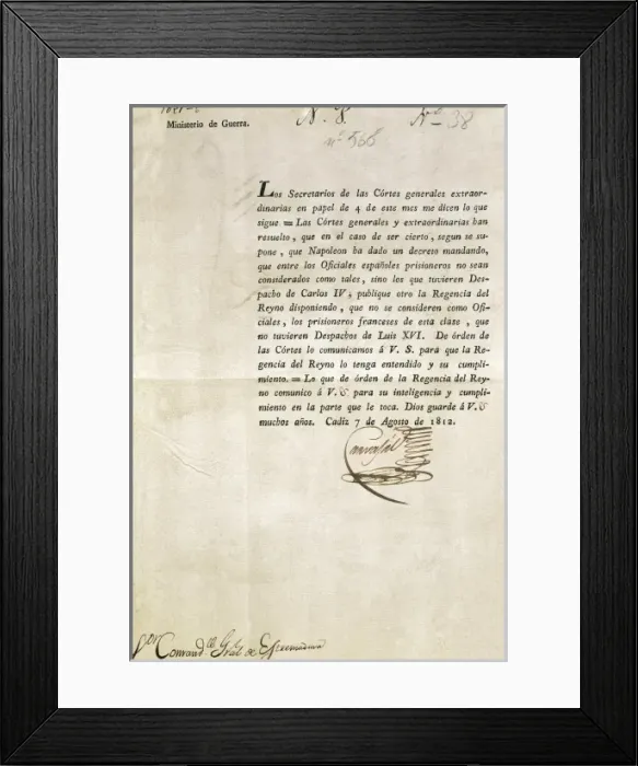 Framed Print : Spain (1810-1814). Cᤩz Corteses. Decree of Framed Print : Spain (1810-1814). Cᤩz Corteses. Decree of