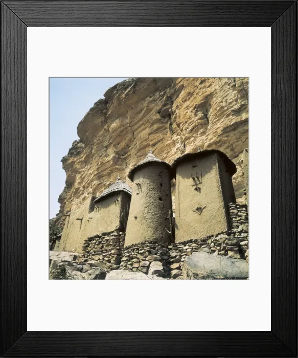 Framed Print : CONGO, Republic of the. SANGHA. Dogon granaries Framed Print : CONGO, Republic of the. SANGHA. Dogon granaries