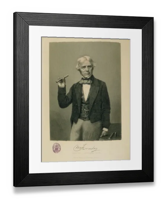 Framed Print : FARADAY, Michael (1791-1867). British chemist Framed Print : FARADAY, Michael (1791-1867). British chemist