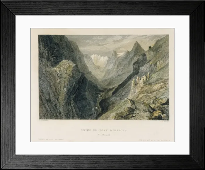 Framed Print : Alps. Ruins of fort Mirabouc in Pelice valley Framed Print : Alps. Ruins of fort Mirabouc in Pelice valley