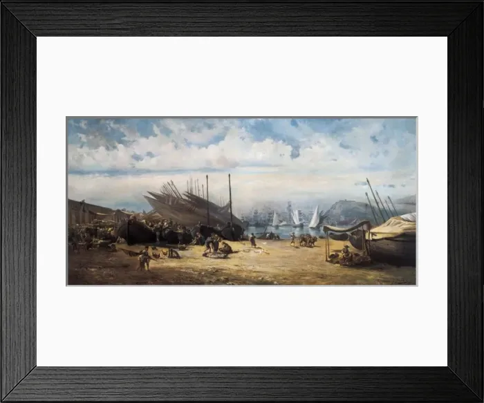 Framed Print : MARTI i ALSINA, Ramon (1826-1894). Barceloneta Framed Print : MARTI i ALSINA, Ramon (1826-1894). Barceloneta