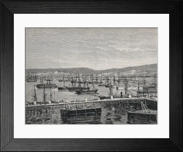 Framed Print : Chile (1844). Valpara Framed Print : Chile (1844). Valpara
