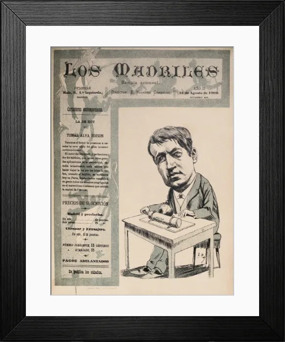 Framed Print : EDISON, Thomas Alva (1847-1931). United States Framed Print : EDISON, Thomas Alva (1847-1931). United States