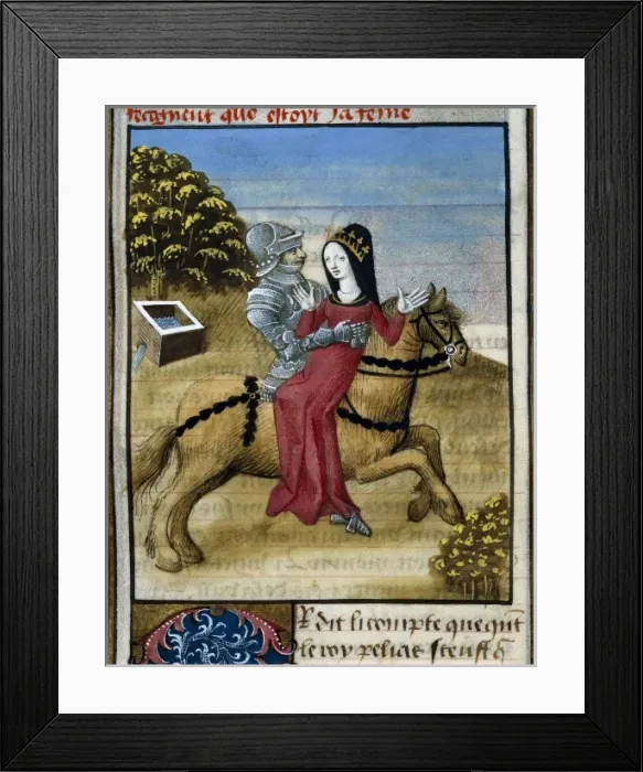 Framed Print : Sir Galahad takes the Queen out of Cornwall Framed Print : Sir Galahad takes the Queen out of Cornwall