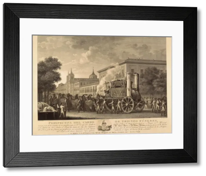 Framed Print : Spain (1814). Move of the corpses of Luis Daoiz Framed Print : Spain (1814). Move of the corpses of Luis Daoiz