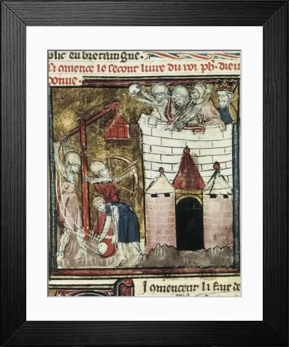 Framed Print : Philip II Augustus od France takes Chⴥau de Framed Print : Philip II Augustus od France takes Chⴥau de