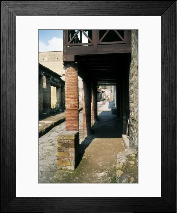Framed Print : ITALY. CAMPANIA. NAPLES. Herculaneum. Street Framed Print : ITALY. CAMPANIA. NAPLES. Herculaneum. Street