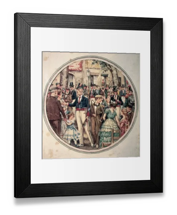 Framed Print : Spain (1840). Allegory of the Corpus Procession Framed Print : Spain (1840). Allegory of the Corpus Procession