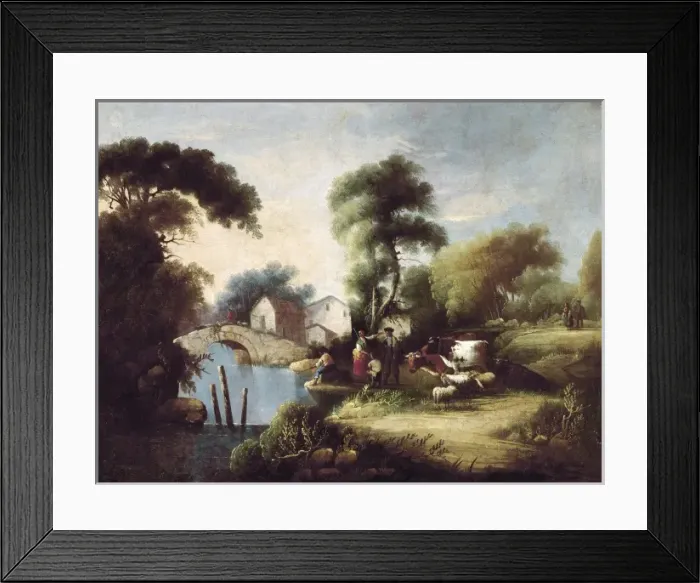Framed Print : BARRON Y CARRILLO, Manuel (1814-1884). Landscape Framed Print : BARRON Y CARRILLO, Manuel (1814-1884). Landscape