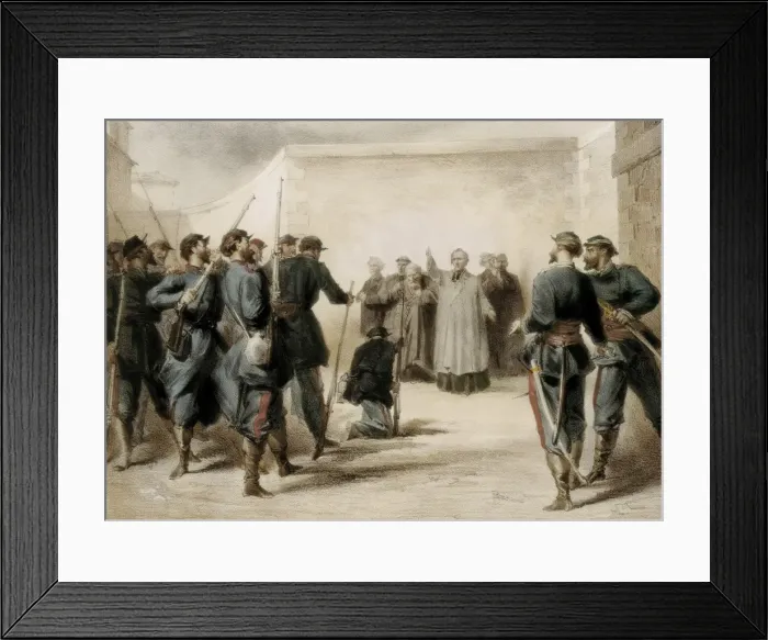 Framed Print : Paris Commune. The Martyr Hostages. The Archbishop Framed Print : Paris Commune. The Martyr Hostages. The Archbishop