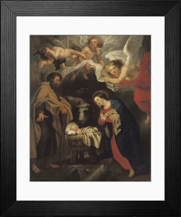 Framed Print : Birth. 17th c. Baroque art. Oil on canvas. SPAIN