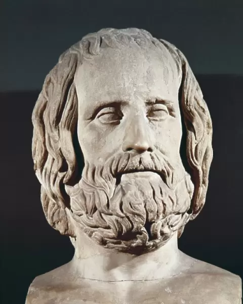 Bust of Euripides. 5th c. BC. Greek art. Sculpture