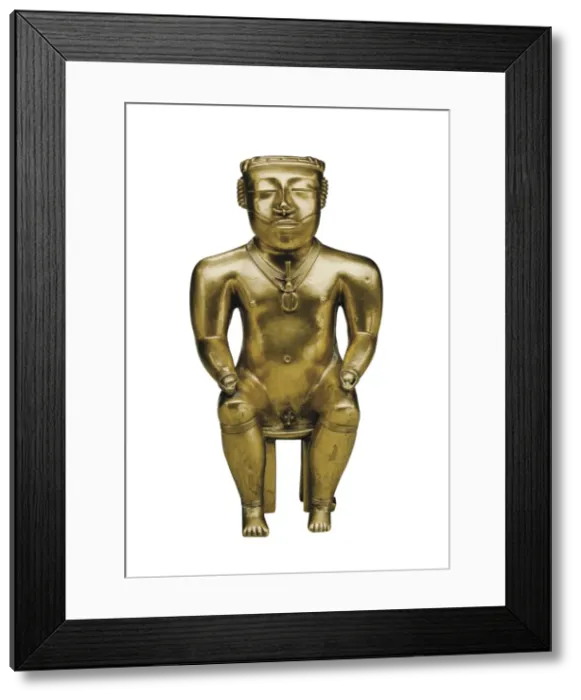 Framed Print : Figure of Cacique. 6th-10th c. Gold. Quimbaya Framed Print : Figure of Cacique. 6th-10th c. Gold. Quimbaya