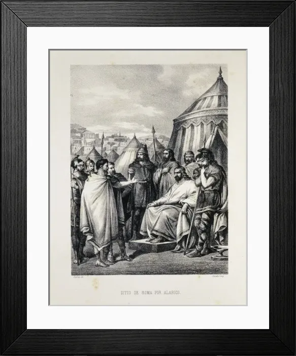 Framed Print : ALARIC I (370-410). Visigothic king (395 - 410)