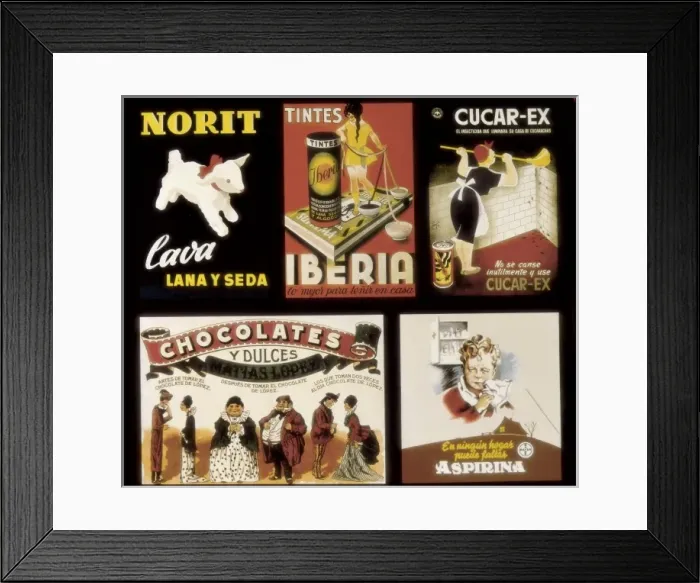 Framed Print : Advertising posters of Norit, Tintes Iberia Framed Print : Advertising posters of Norit, Tintes Iberia