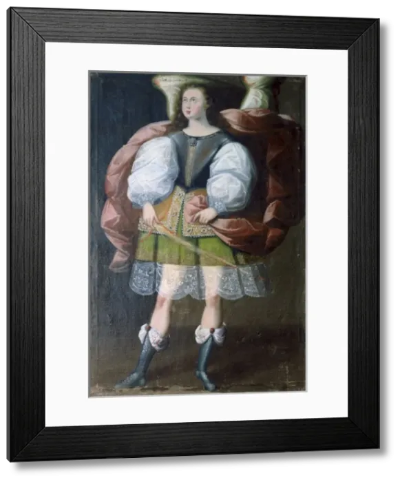 Framed Print : BOLIVIA. Calamarca. Parish Church. Angel arcabucero