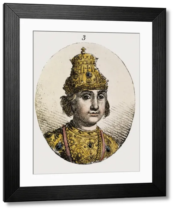 Framed Print : Fyodor II Borisovich Godunov (1589-1605). Tsar Framed Print : Fyodor II Borisovich Godunov (1589-1605). Tsar