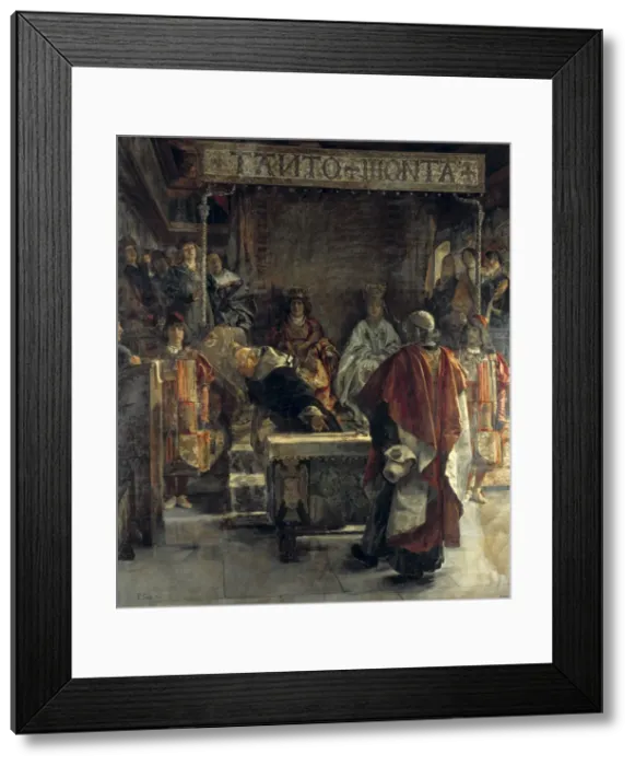 Framed Print : SALA Y FRANCES, Emilio (1850-1910). The Expulsion Framed Print : SALA Y FRANCES, Emilio (1850-1910). The Expulsion