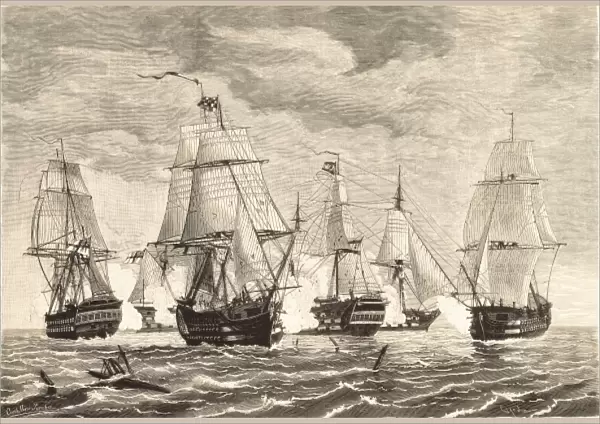 Battle of Trafalgar (October 21st, 1805). The