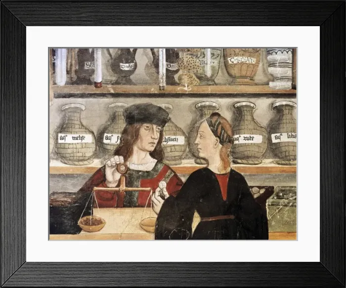 Framed Print : Interior of a chemists shop. Detail. Pharmacist Framed Print : Interior of a chemists shop. Detail. Pharmacist