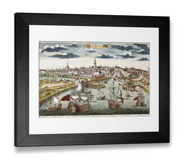 Framed Print : Middelbourg in 18th c. Engraving Framed Print : Middelbourg in 18th c. Engraving