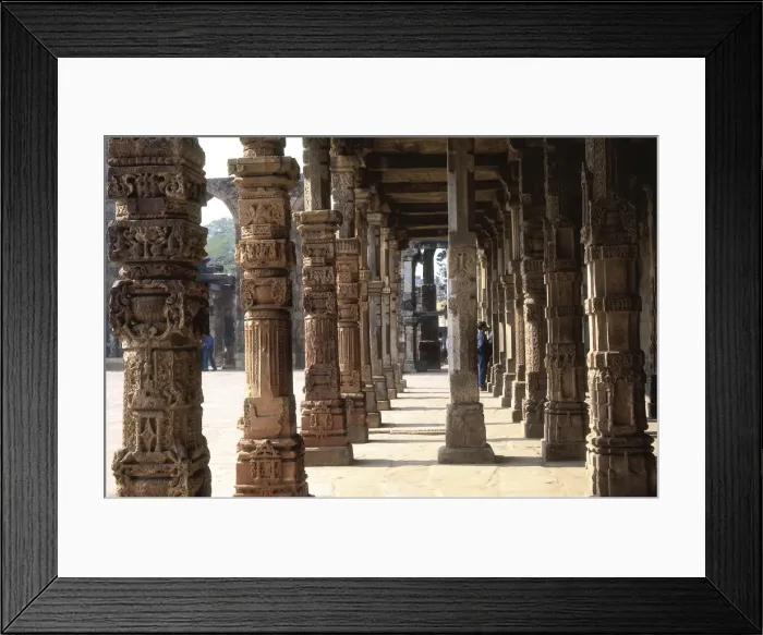 Framed Print : Quwwat-al-Islam Mosque. ca. 1190. INDIA. DELHI Framed Print : Quwwat-al-Islam Mosque. ca. 1190. INDIA. DELHI