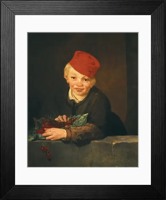 Framed Print : MANET, ɤouard (1832-1883). Boy with cherries Framed Print : MANET, ɤouard (1832-1883). Boy with cherries