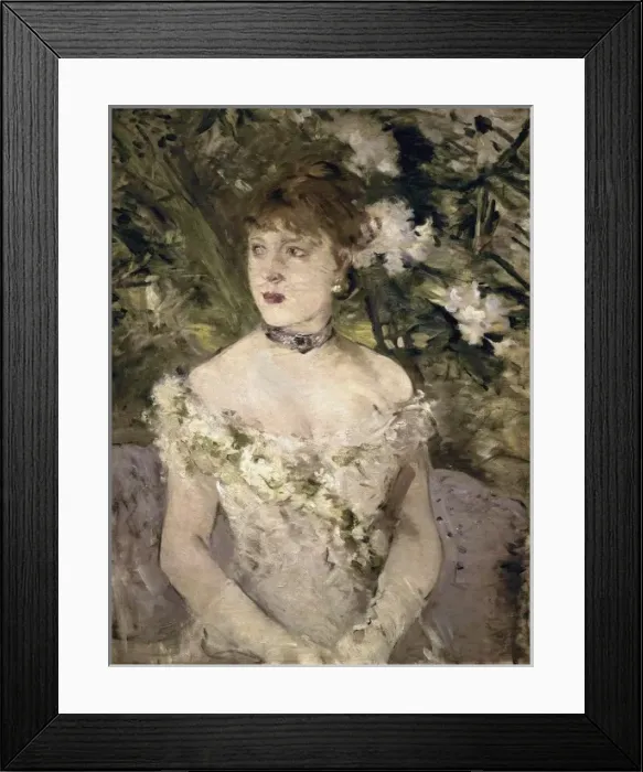 Framed Print : MORISOT, Berthe (1841-1895). Young girl in a Framed Print : MORISOT, Berthe (1841-1895). Young girl in a