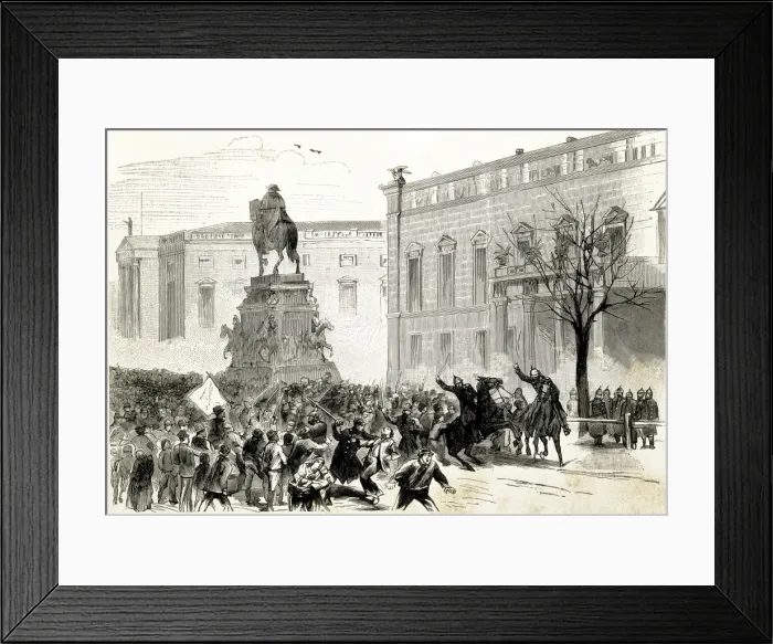 Framed Print : Germany (1892). Second Reich. Socialist demonstration Framed Print : Germany (1892). Second Reich. Socialist demonstration