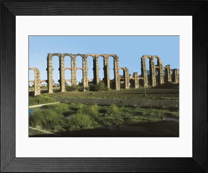 Framed Print : Los Milagros Aqueduct. 1st c. SPAIN. EXTREMADURA Framed Print : Los Milagros Aqueduct. 1st c. SPAIN. EXTREMADURA