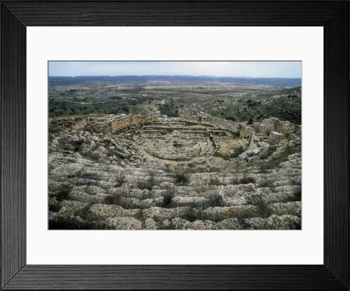 Framed Print : LIBYA. AKHDAR. Shahhat. Cyrene. Greek theatre Framed Print : LIBYA. AKHDAR. Shahhat. Cyrene. Greek theatre