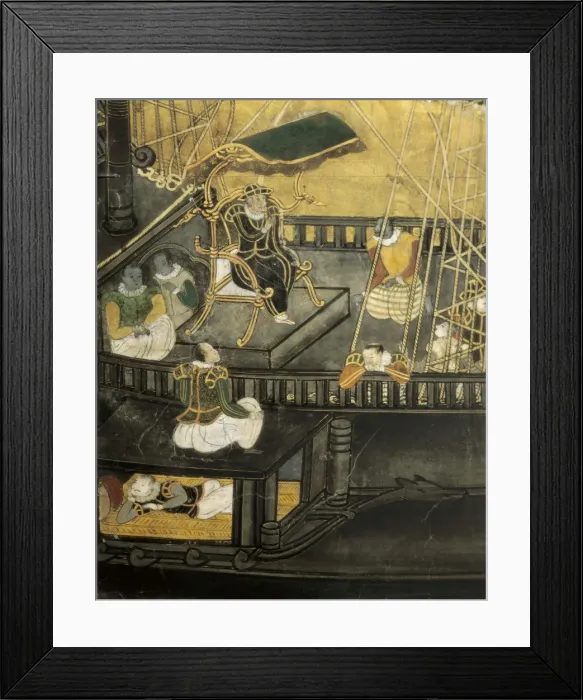 Framed Print : Arrival of the Portuguese to Japan in 16th c Framed Print : Arrival of the Portuguese to Japan in 16th c