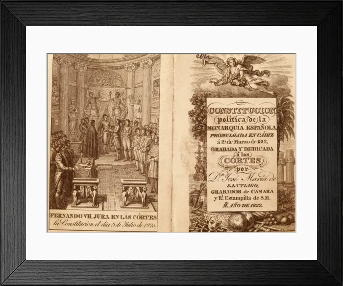Framed Print : Spain (1820-1823). Liberal Triennium. Constituci Framed Print : Spain (1820-1823). Liberal Triennium. Constituci