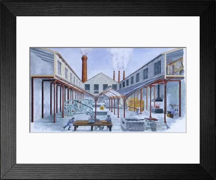 Framed Print : Industrial Revolution (19th c. ). Factiry powered Framed Print : Industrial Revolution (19th c. ). Factiry powered