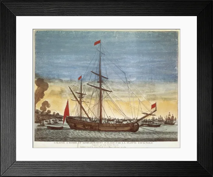 Framed Print : Bombardment of Algiers by the Spansih fleet Framed Print : Bombardment of Algiers by the Spansih fleet