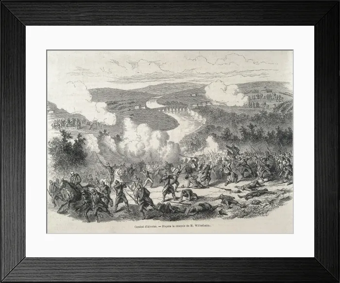 Framed Print : Spain. Revolution of 1868. Battle of Alcolea Framed Print : Spain. Revolution of 1868. Battle of Alcolea