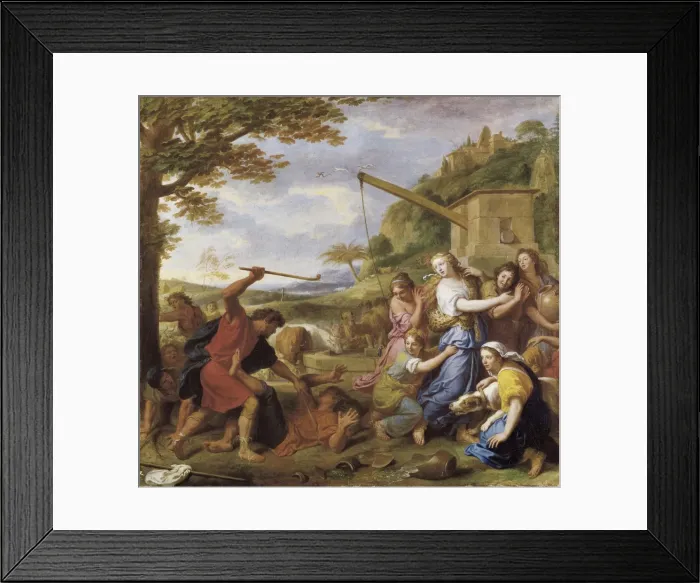 Framed Print : Le Brun, Charles (1619-1690). Moses Defending Framed Print : Le Brun, Charles (1619-1690). Moses Defending