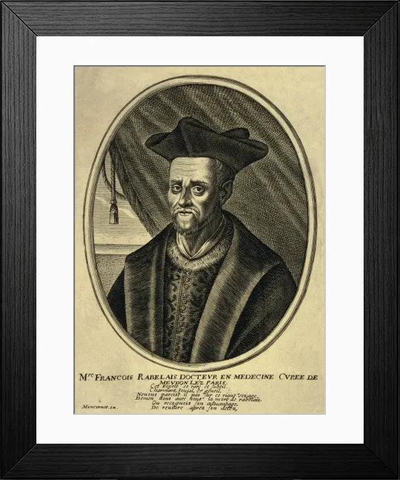 Framed Print : RABELAIS, Fran篩s (1494-1553). French writer Framed Print : RABELAIS, Fran篩s (1494-1553). French writer