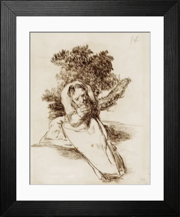 Framed Print : GOYA Y LUCIENTES, Francisco de (1746-1828). Hombre Framed Print : GOYA Y LUCIENTES, Francisco de (1746-1828). Hombre