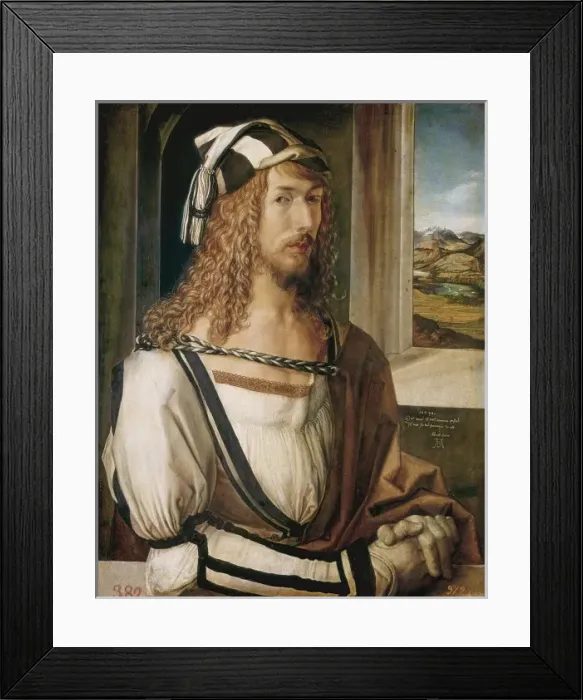 Framed Print : DURER, Albrecht (1471-1528). Self-portrait. 1498 Framed Print : DURER, Albrecht (1471-1528). Self-portrait. 1498