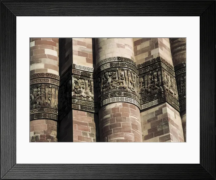 Framed Print : Quwwat Al-Islam Mosque. 1190s. INDIA. DELHI Framed Print : Quwwat Al-Islam Mosque. 1190s. INDIA. DELHI