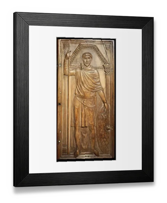 Framed Print : The ivory diptych of Stilicho (right). Detail Framed Print : The ivory diptych of Stilicho (right). Detail