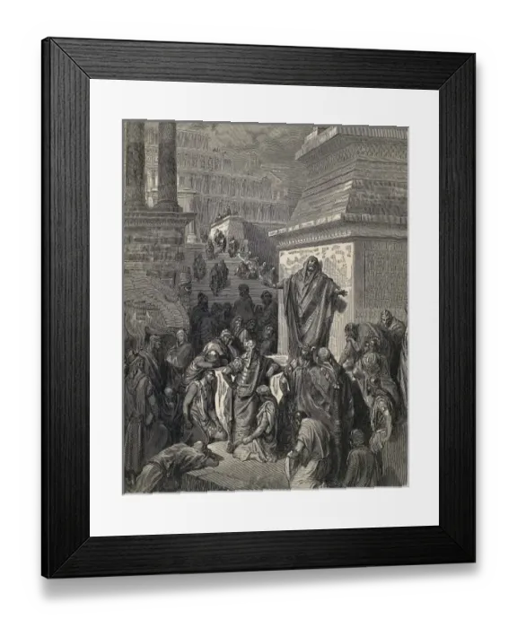 Framed Print : Dore, Paul Gustave (1832-1883). La Sainte Bible Framed Print : Dore, Paul Gustave (1832-1883). La Sainte Bible