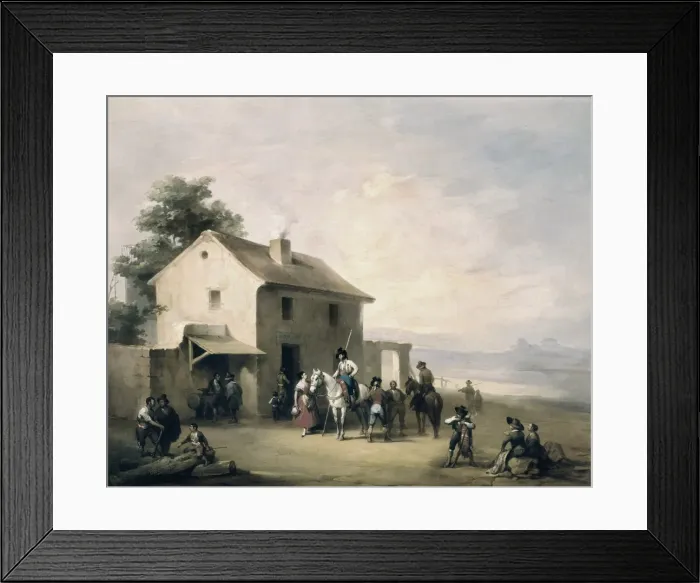 Framed Print : ELBO, Jos頨1804-1844). A Country Inn. 1843 Framed Print : ELBO, Jos頨1804-1844). A Country Inn. 1843