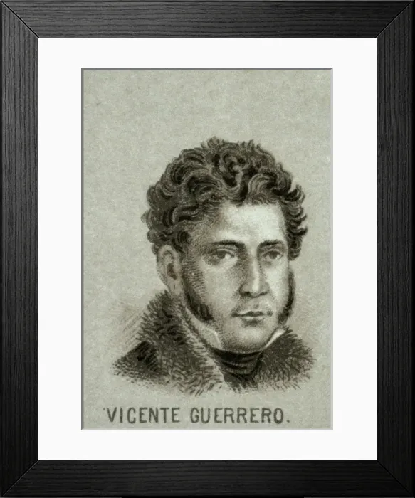 Framed Print : GUERRERO, Vicente (1782-1831). Leading revolutionary Framed Print : GUERRERO, Vicente (1782-1831). Leading revolutionary