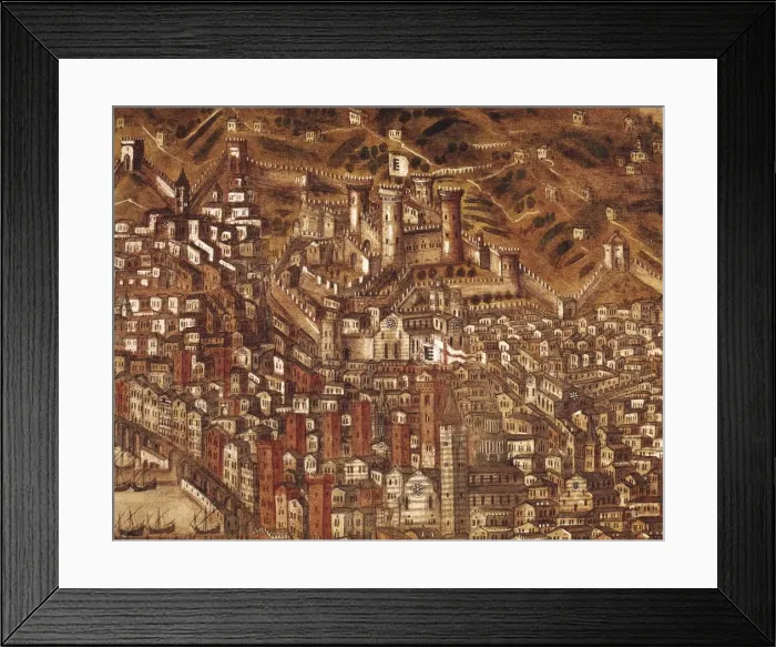 Framed Print : GRASSI, Cristoforo (16th c. ). Port of Genoa Framed Print : GRASSI, Cristoforo (16th c. ). Port of Genoa